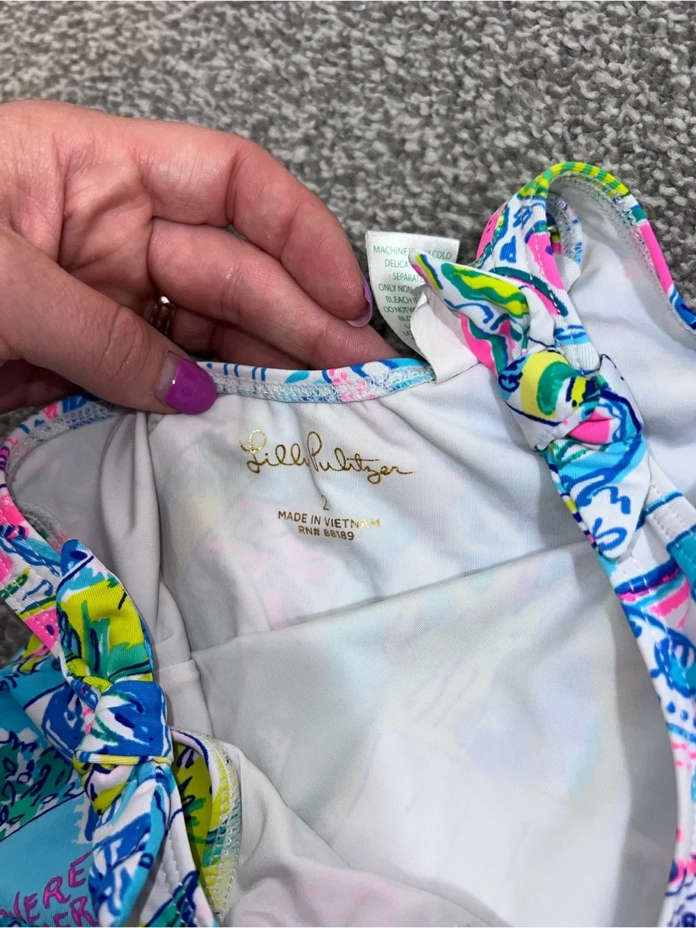 Lilly Pulitzer Girl's Vossie Swimsuit Little Girls size 2